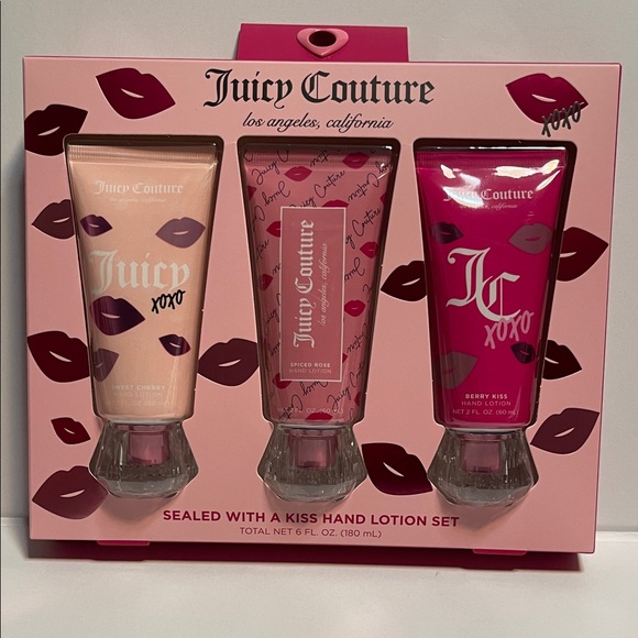 Juicy Couture Other - Juicy Couture Sealed With A Kiss Hand Lotion Set